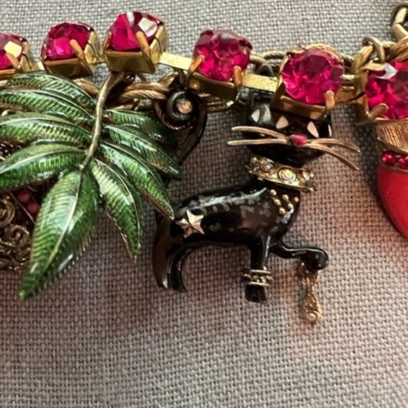 Vintage Betsey Johnson Necklace, Bracelet, Earrings - Picture 7 of 11